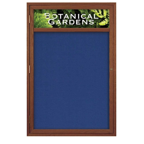 Sliding Glass Door Radius Letterboard, 96"x48", Satin/Green Vinyl